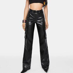 Down Low Business Vegan Leather Pants - Size Medium